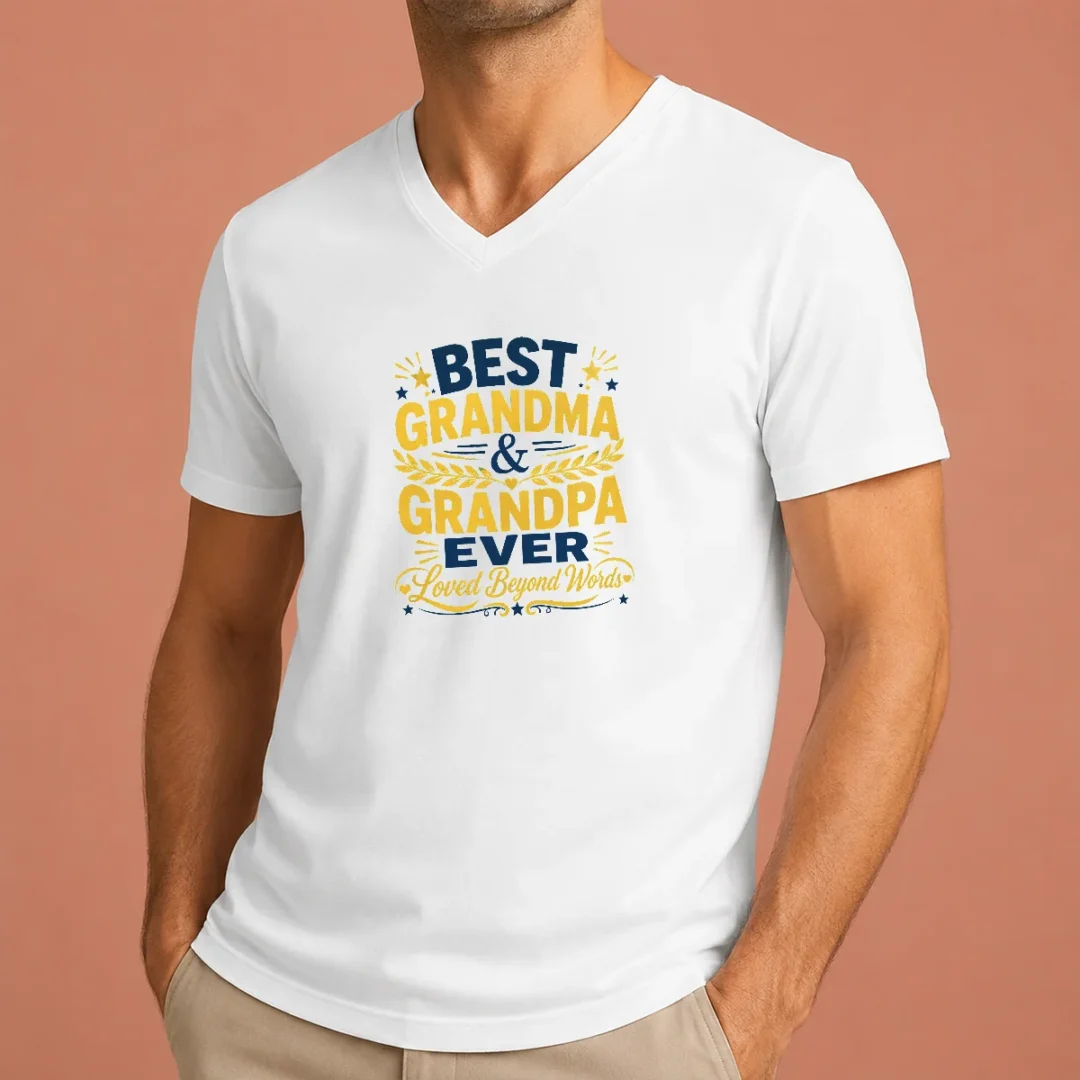 pretty-good-grandparents-day-typography-family-love-v-neck-shirt Pretty Good Grandparents Day Typography Family Love V-Neck Shirt