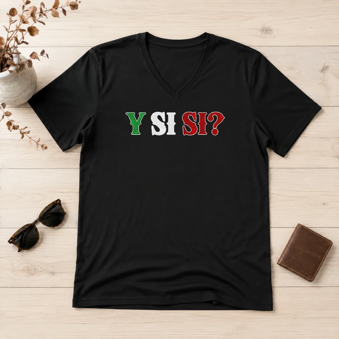 pretty-good-mexico-national-football-team-y-si-si-v-neck-shirt-1 Pretty Good Mexico National Football Team Y SI SI V Neck Shirt in green with team logo and text design