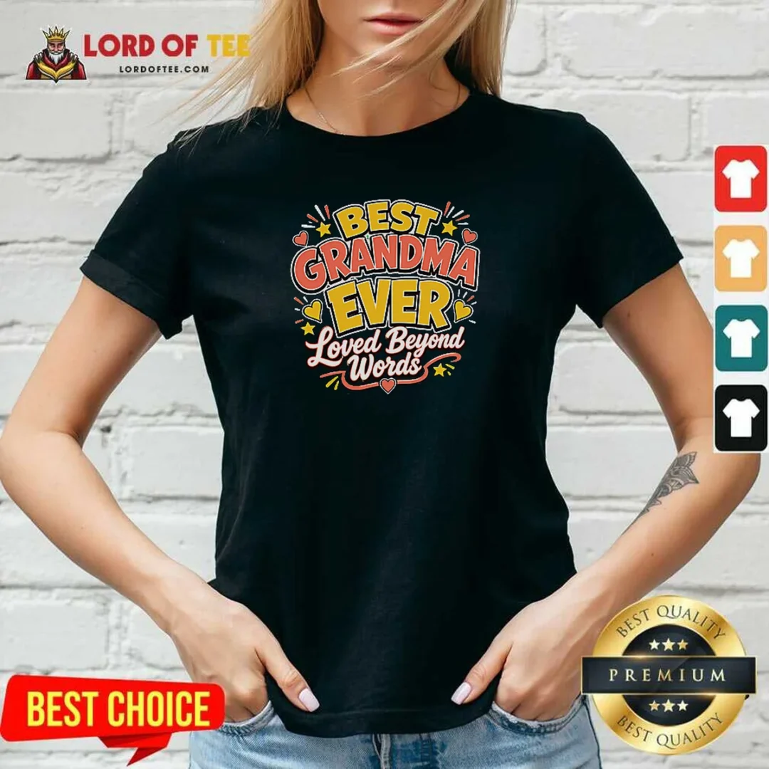 Pretty Grandparents Day Best Grandma Ever Cartoon V Neck Shirt v neck optimized Pretty Grandparents Day Best Grandma Ever Cartoon V-Neck Shirt