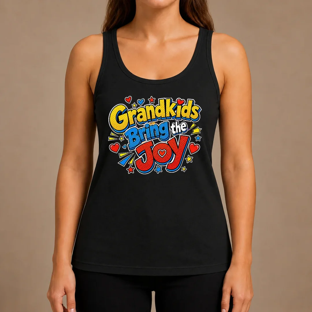 pretty-grandparents-day-grandkids-bring-the-joy-pop-art-tank-top Pretty Grandparents Day Grandkids Bring The Joy Pop Art Tank Top