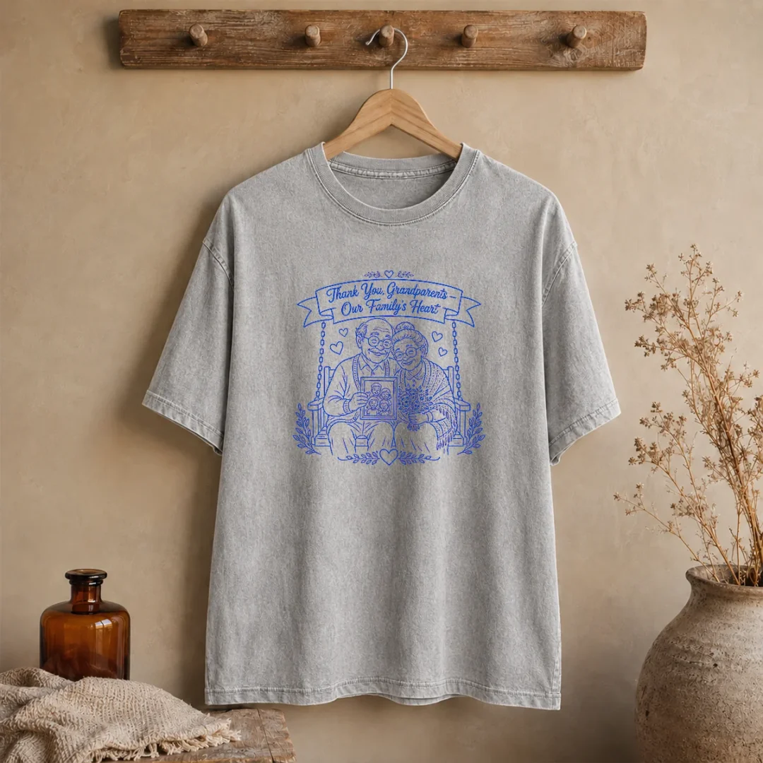 pretty-grandparents-day-gratitude-line-art-family-washed-t-shirt Pretty Grandparents Day Gratitude Line Art Family Washed T-Shirt
