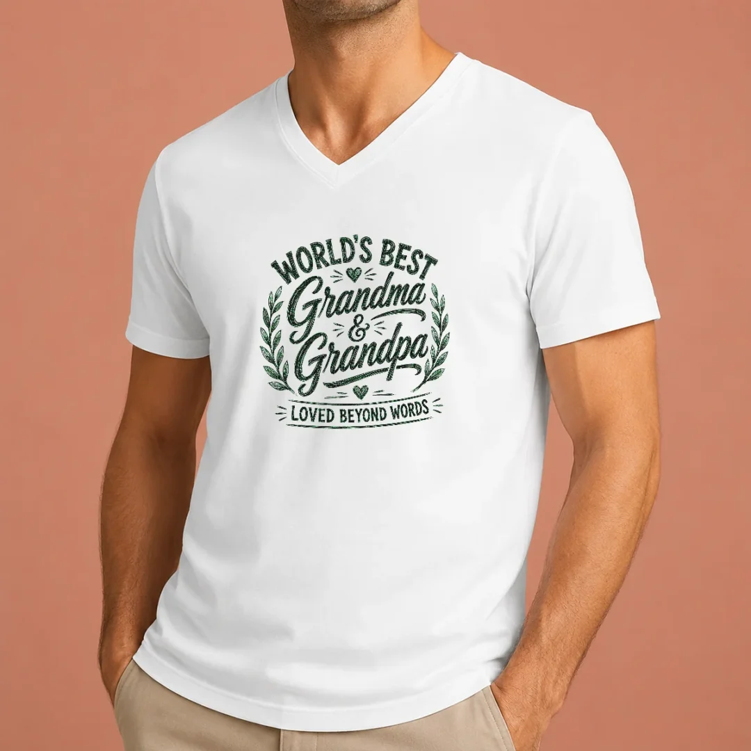 pretty-grandparents-day-gratitude-sketch-loved-grandchild-v-neck-shirt Pretty Grandparents Day Gratitude Sketch Loved Grandchild V-Neck Shirt