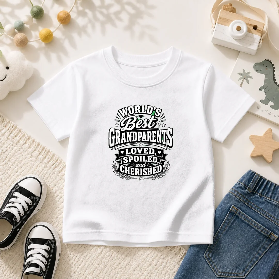 pretty-grandparents-day-proud-silhouette-tee-for-loved-grandparents-kids-t-shirt-kid-t-shirt Pretty Grandparents Day Proud Silhouette Tee For Loved Grandparents Kids T-Shirt