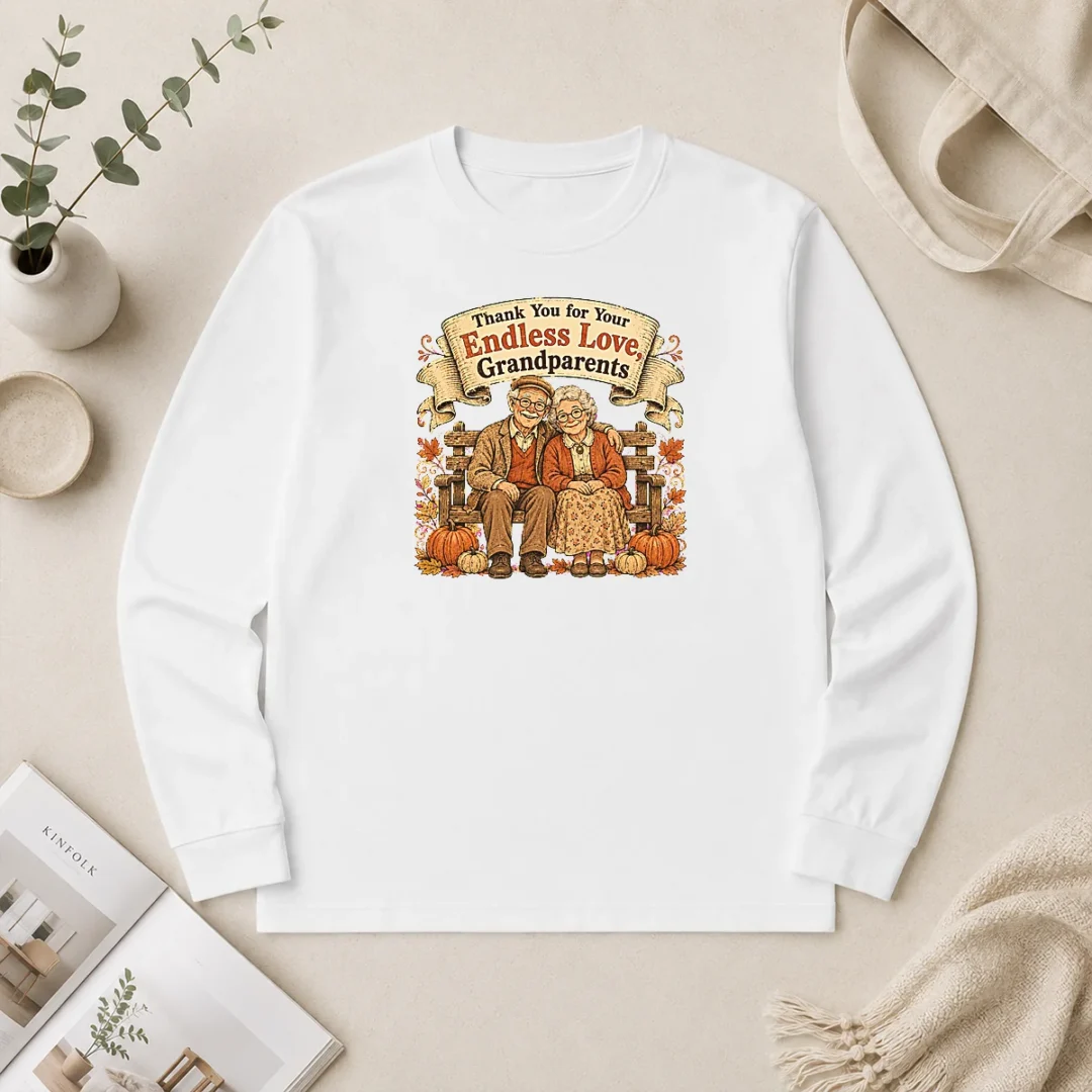 Pretty Grandparents Day Vintage Gratitude Family Long Sleeve Shirt Pretty Grandparents Day Vintage Gratitude Family Long Sleeve Shirt