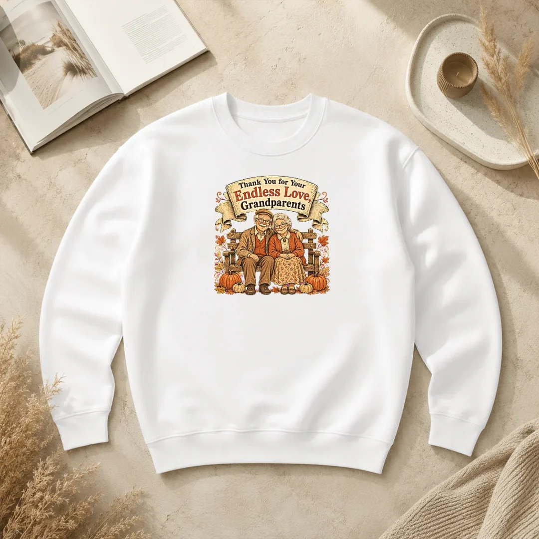 Pretty Grandparents Day Vintage Gratitude Family Sweater Pretty Grandparents Day Vintage Gratitude Family Sweater