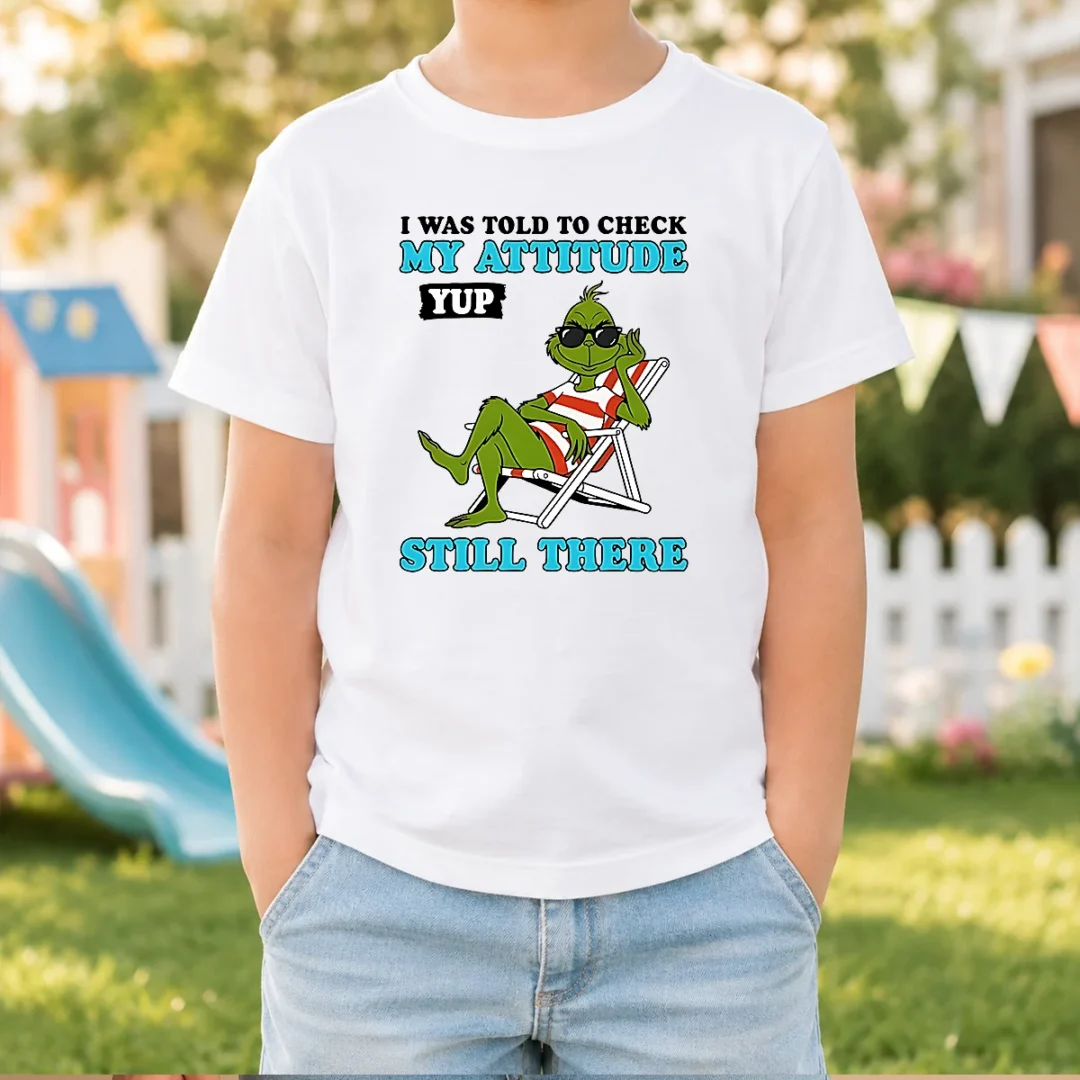 pretty-grinch-i-was-told-to-check-my-attitude-yup-still-there-kids-t-shirt Pretty Grinch I Was Told To Check My Attitude Yup Still There Kids T-Shirt