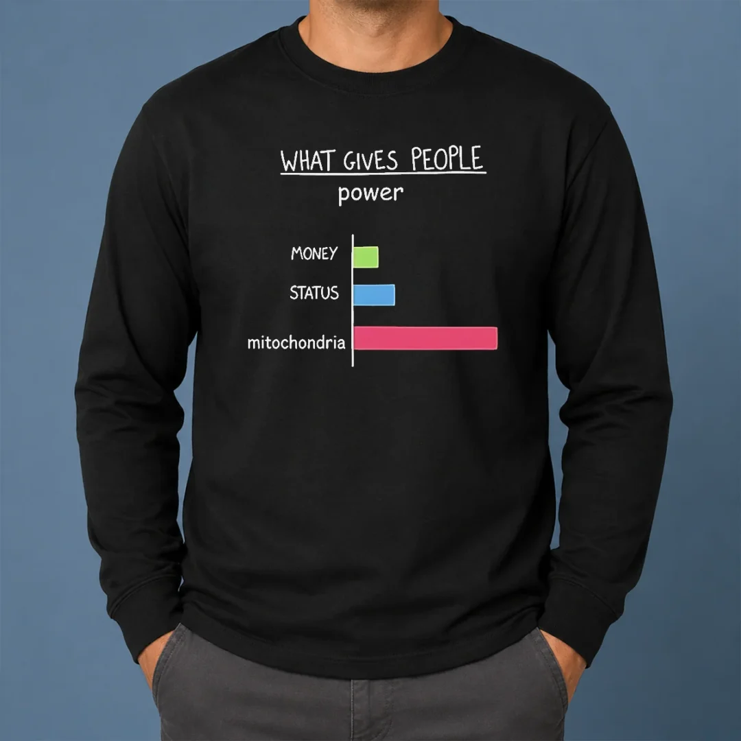Pretty Hot What Gives People Power Money Status Mitochondria Long Sleeve Shirt Pretty Hot What Gives People Power Money Status Mitochondria Long Sleeve Shirt