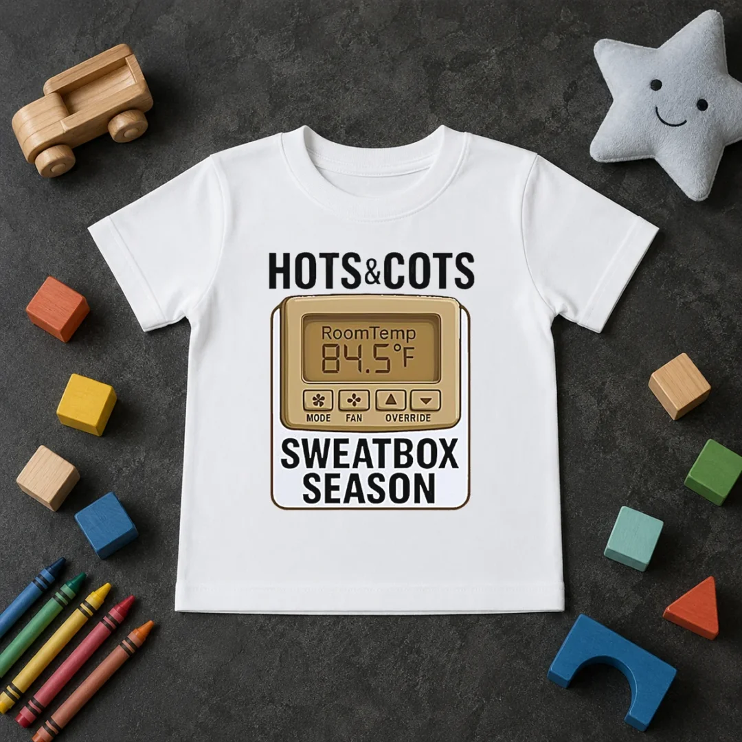 Pretty Hots And Cots Sweatbox Season Thermostat Kids T Shirt Pretty Hots And Cots Sweatbox Season Thermostat Kids T-Shirt