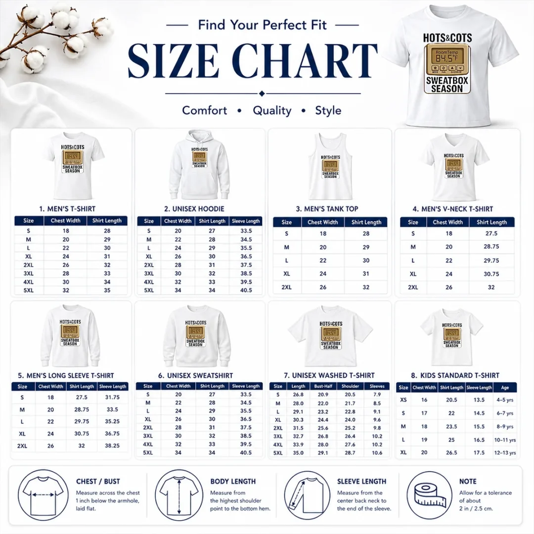 Pretty Hots And Cots Sweatbox Season Thermostat Size Chart Size chart for Pretty Hots And Cots Sweatbox Season Thermostat with measurements in inches and cm