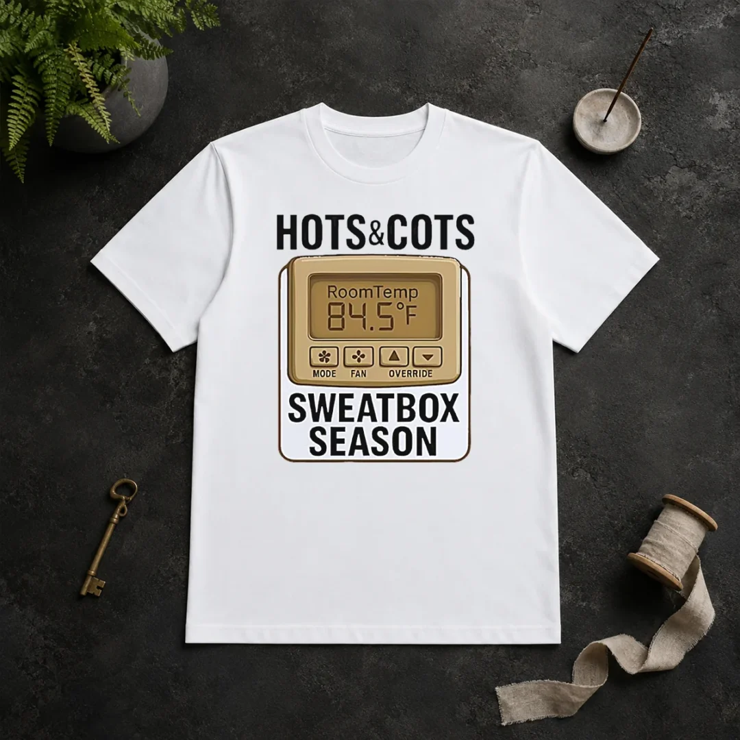 Pretty Hots And Cots Sweatbox Season Thermostat T Shirt Pretty Hots And Cots Sweatbox Season Thermostat t shirt in classic fit with bold graphic design