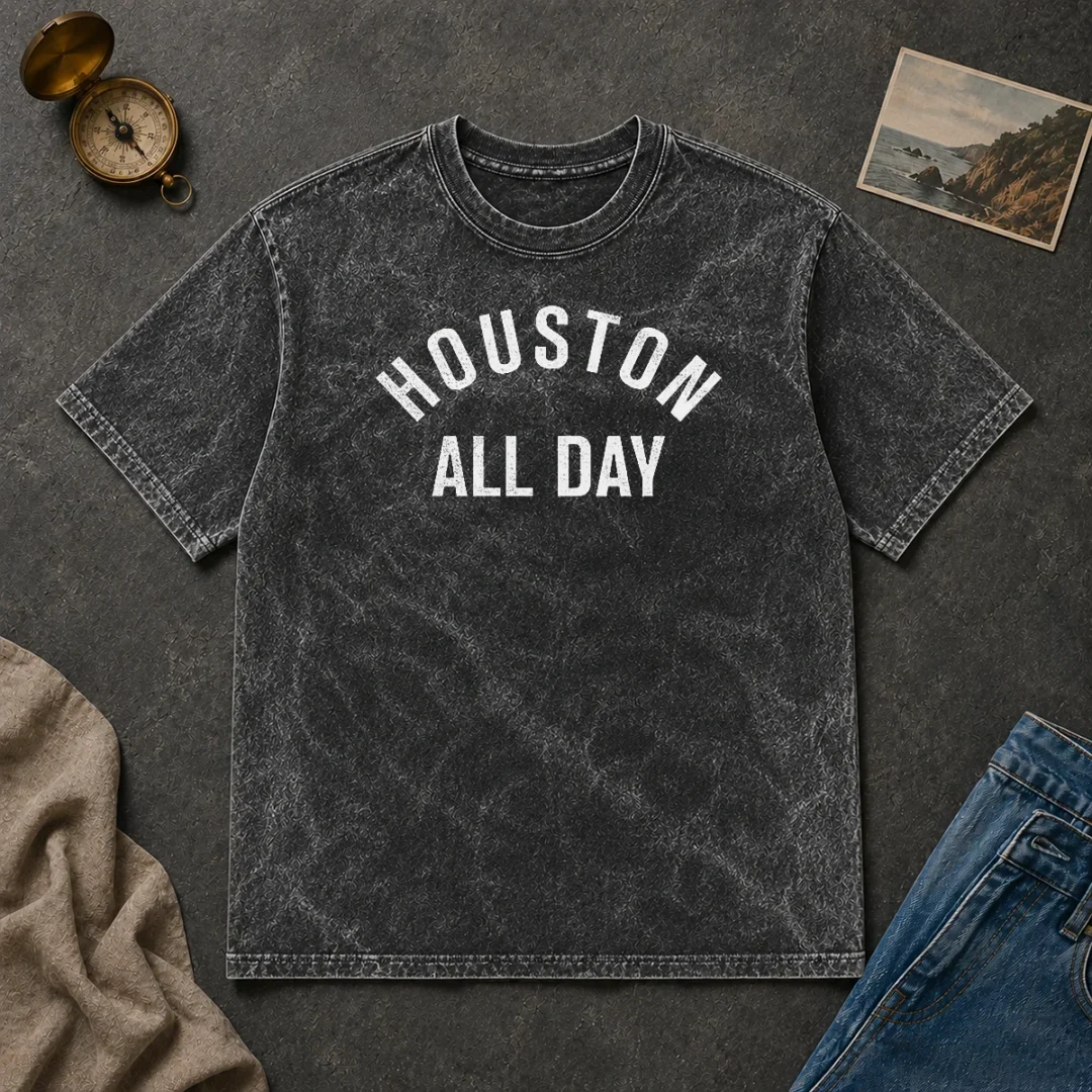 Pretty Houston All Day Washed T Shirt Pretty Houston All Day Washed T-Shirt