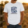 Pretty I Got To Second Base With A TSA Screener t shirt in classic crew neck style, white color, displayed on a flat lay