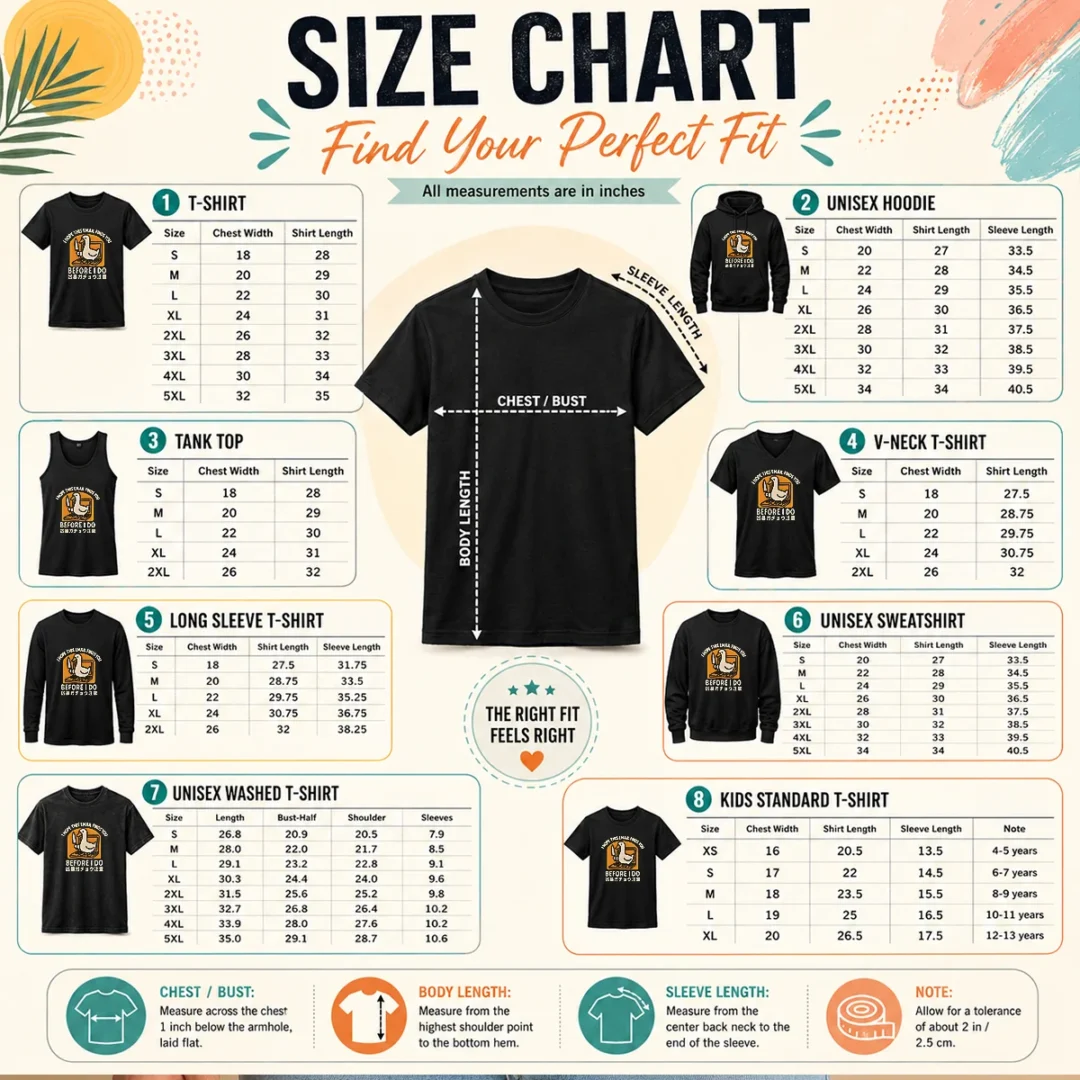 pretty-i-hope-this-email-finds-you-before-i-do-duck-size-chart Size chart for Pretty I Hope This Email Finds You Before I Do Duck with measurements in inches and cm