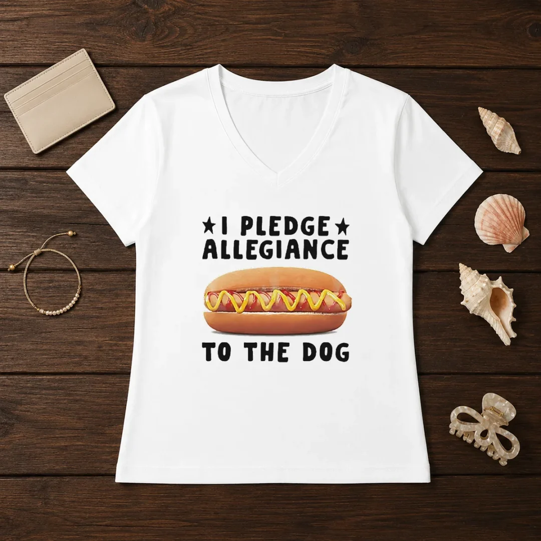 pretty-i-pledge-allegiance-to-the-dog-hot-dog-sandwich-v-neck-shirt Pretty I Pledge Allegiance To The Dog Hot Dog Sandwich V-Neck Shirt