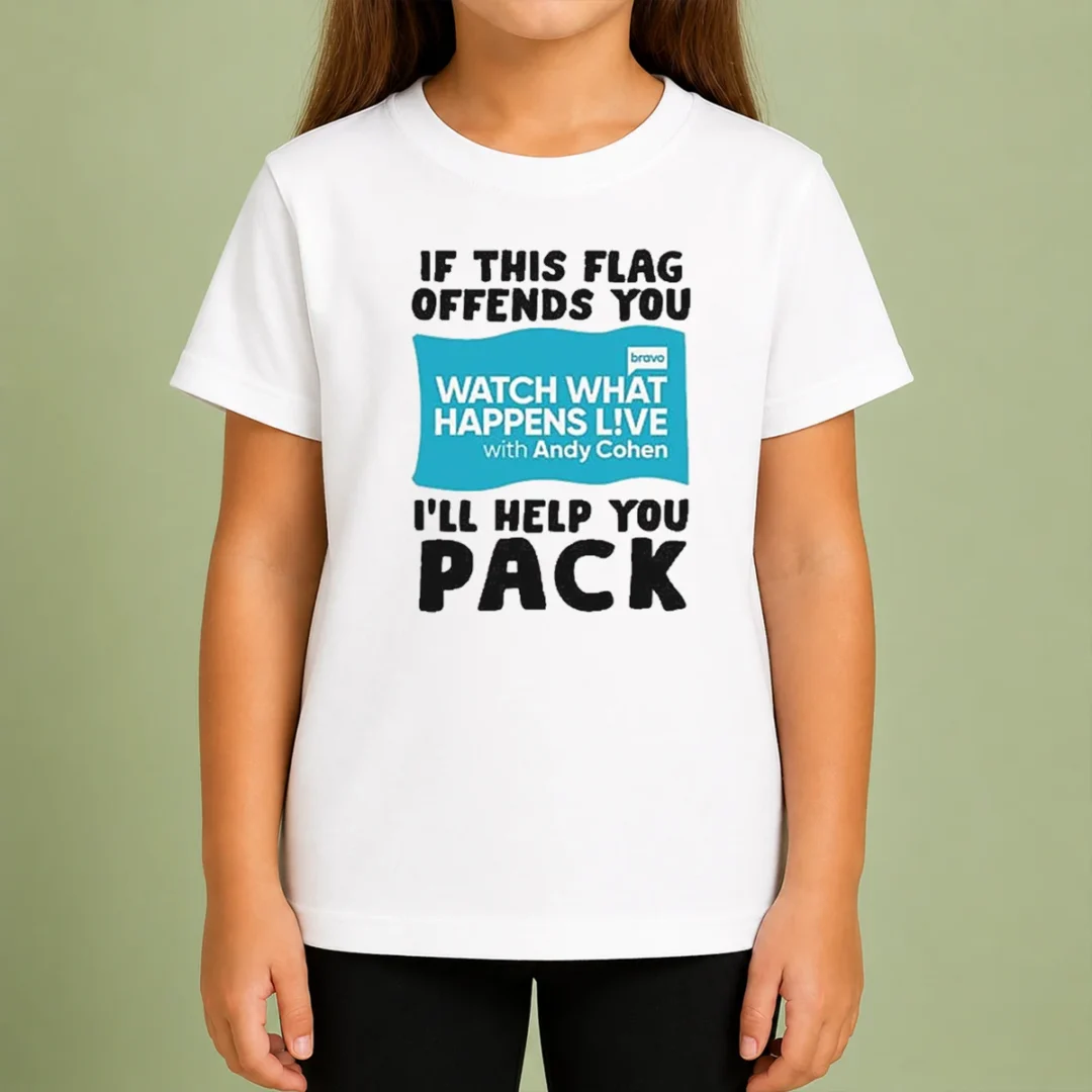 pretty-if-this-flag-offends-you-watch-what-happens-live-with-andy-cohen-i-will-help-you-kids-t-shirt Pretty If This Flag Offends You Watch What Happens Live With Andy Cohen I Will Help You Kids T-Shirt