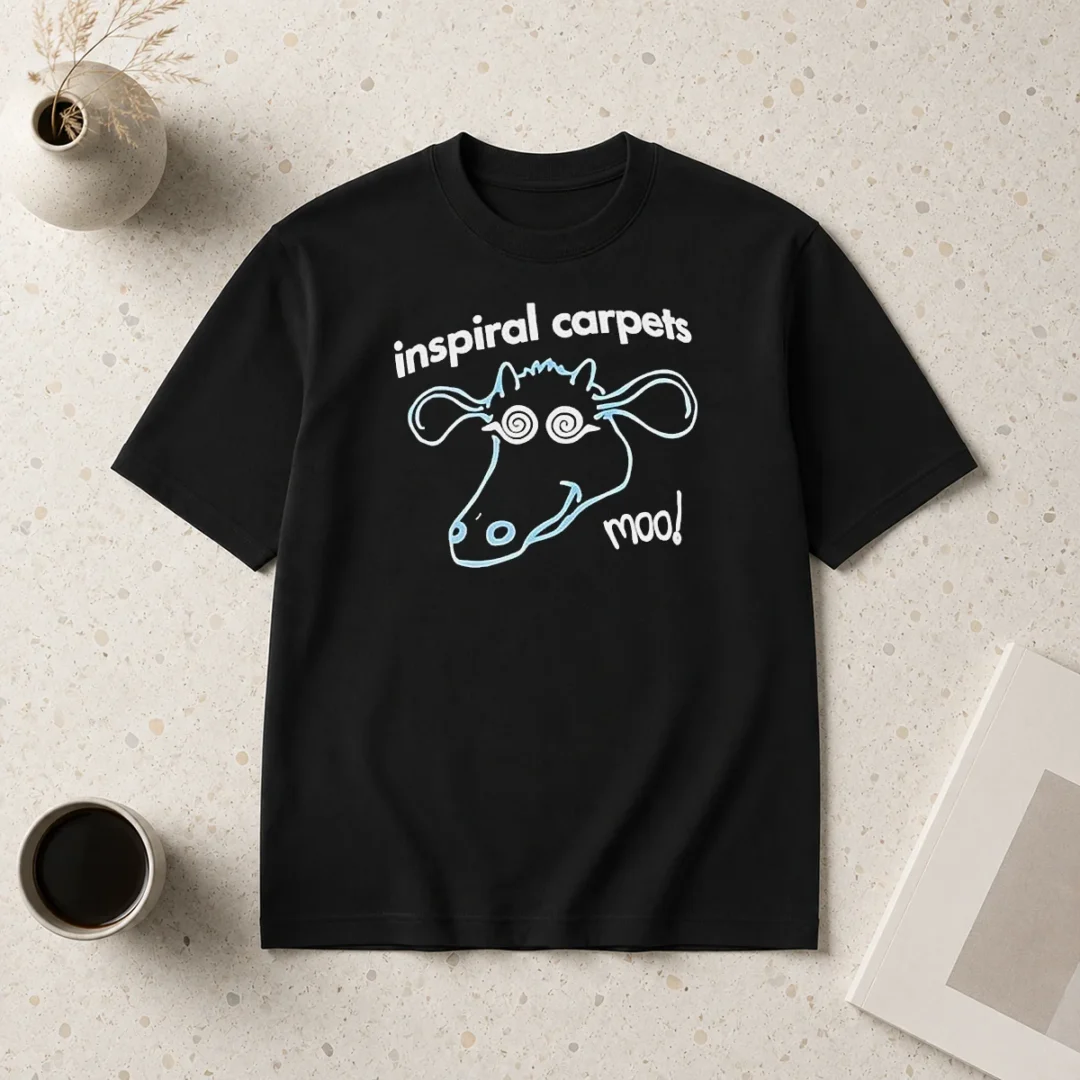 pretty-inspiral-carpets-moo-madchester-indie-rock-t-shirt Pretty Inspiral Carpets Moo Madchester Indie Rock