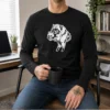 Pretty Jimothy Raccoon Holding Skull Seattle Finest Ballard Legend Cute Trash Panda Long Sleeve Shirt