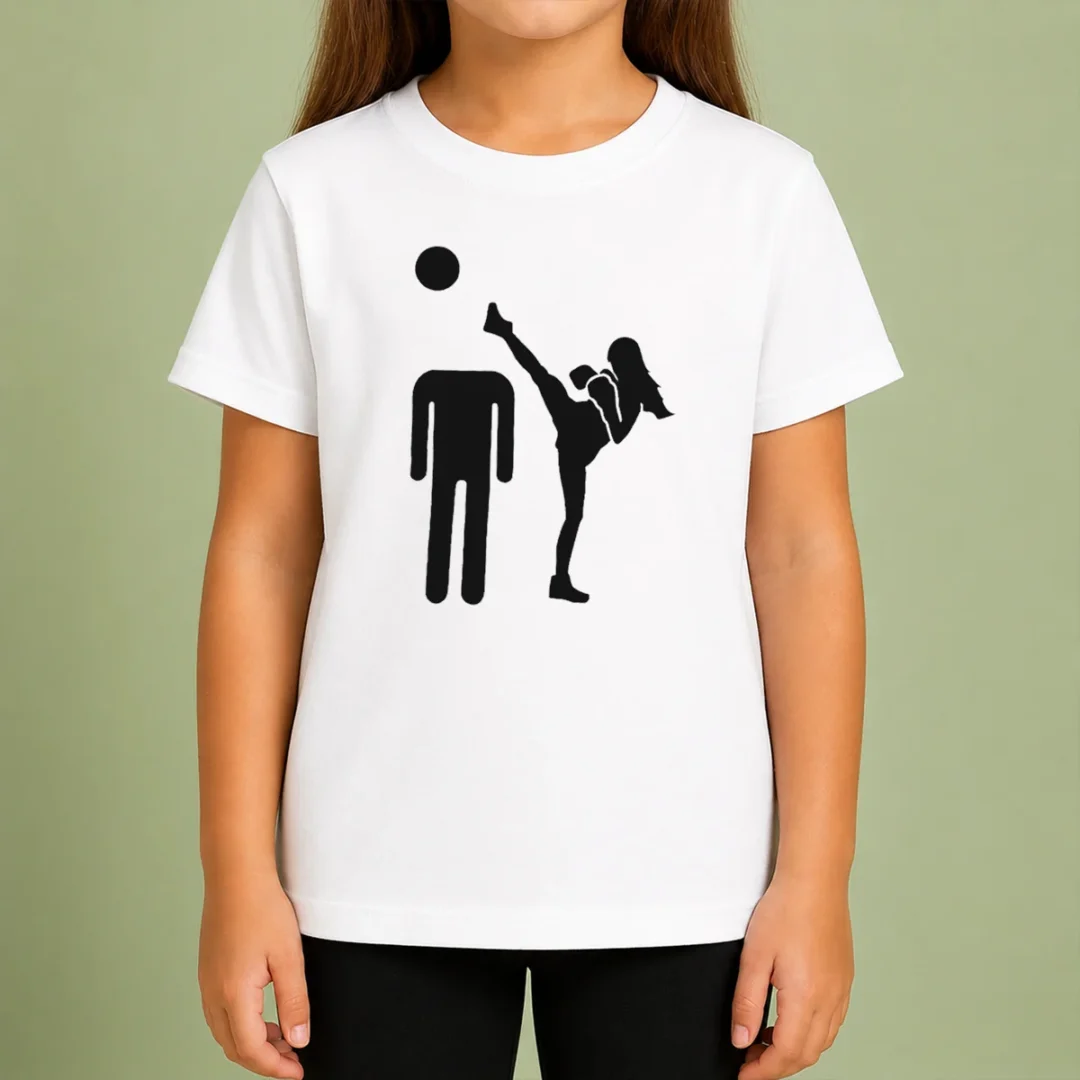 pretty-kick-him-funny-kids-t-shirt Pretty Kick Him Funny Kids T-Shirt