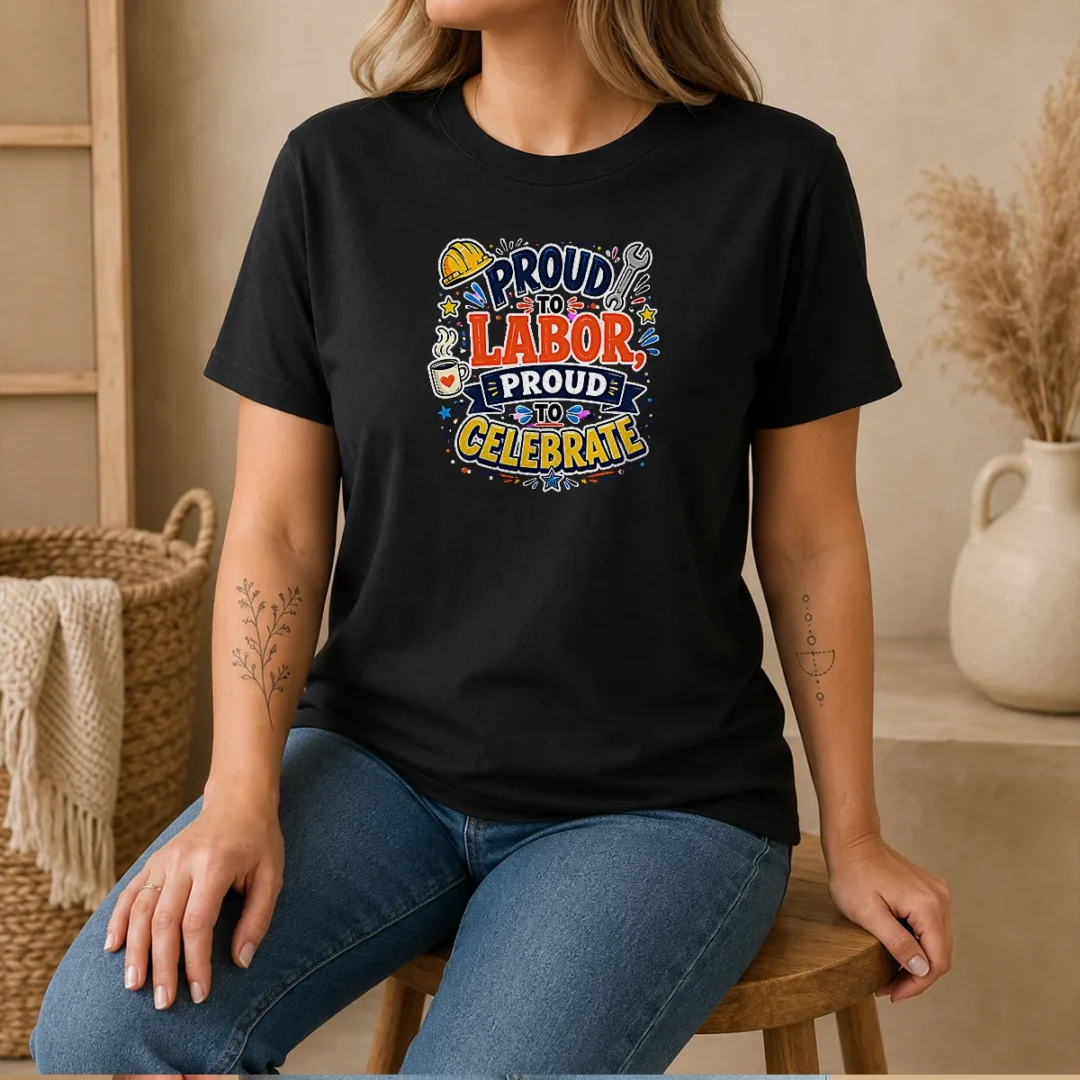pretty-labour-day-celebration-proud-to-labor-doodle-typograph-t-shirt Pretty Labour Day Celebration Proud To Labor Doodle Typograph