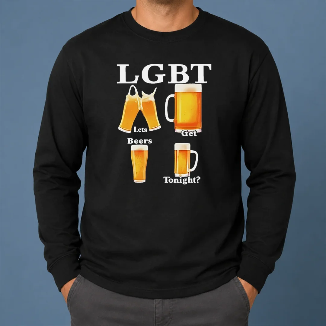 Pretty LGBT Lets Get Beers Tonight Beer Drinking Humor Long Sleeve Shirt Pretty LGBT Lets Get Beers Tonight Beer Drinking Humor Long Sleeve Shirt