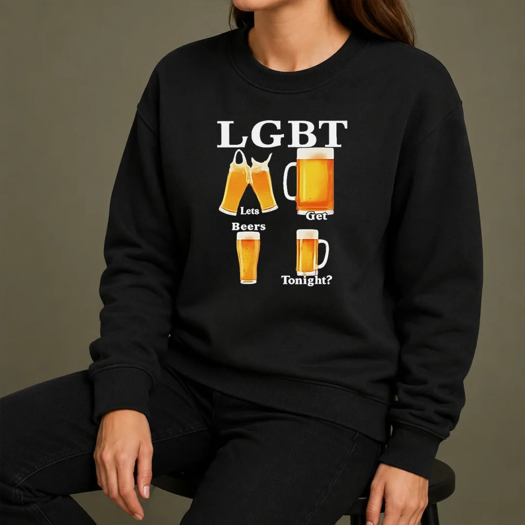Pretty LGBT Lets Get Beers Tonight Beer Drinking Humor Sweater Pretty LGBT Lets Get Beers Tonight Beer Drinking Humor Sweater