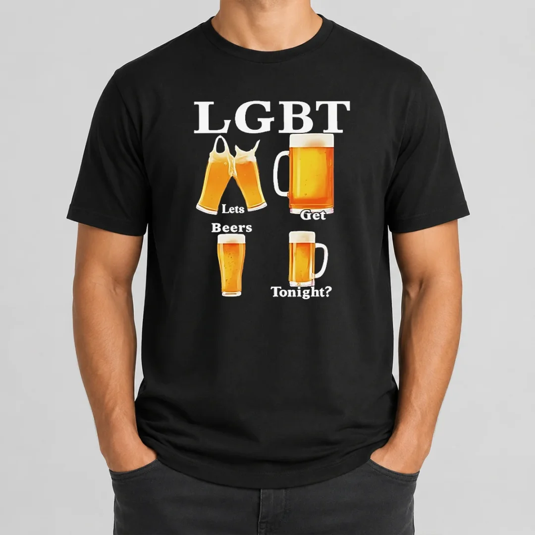 Pretty LGBT Lets Get Beers Tonight Beer Drinking Humor t shirt Pretty LGBT Lets Get Beers Tonight Beer Drinking Humor