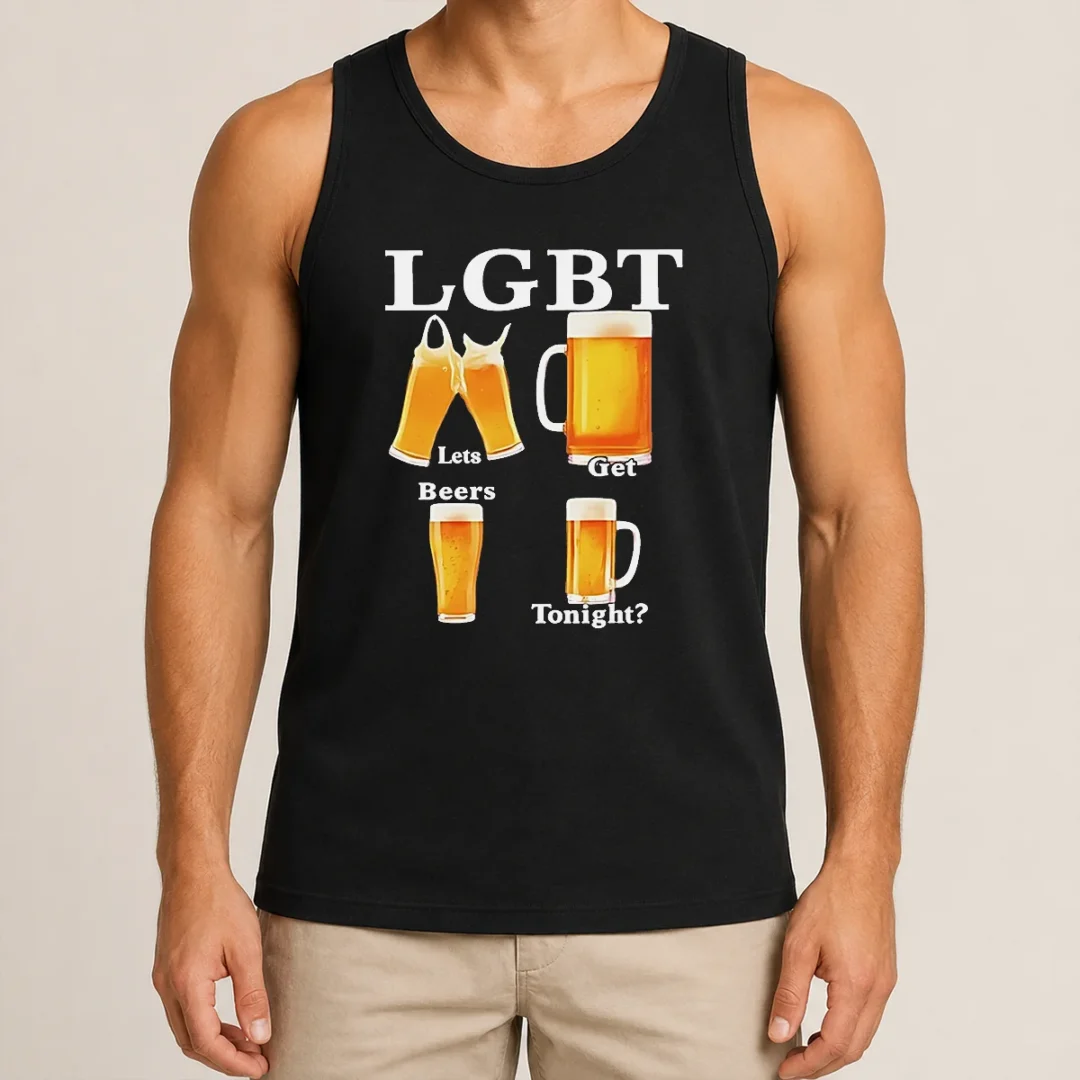 Pretty LGBT Lets Get Beers Tonight Beer Drinking Humor Tank Top Pretty LGBT Lets Get Beers Tonight Beer Drinking Humor Tank Top
