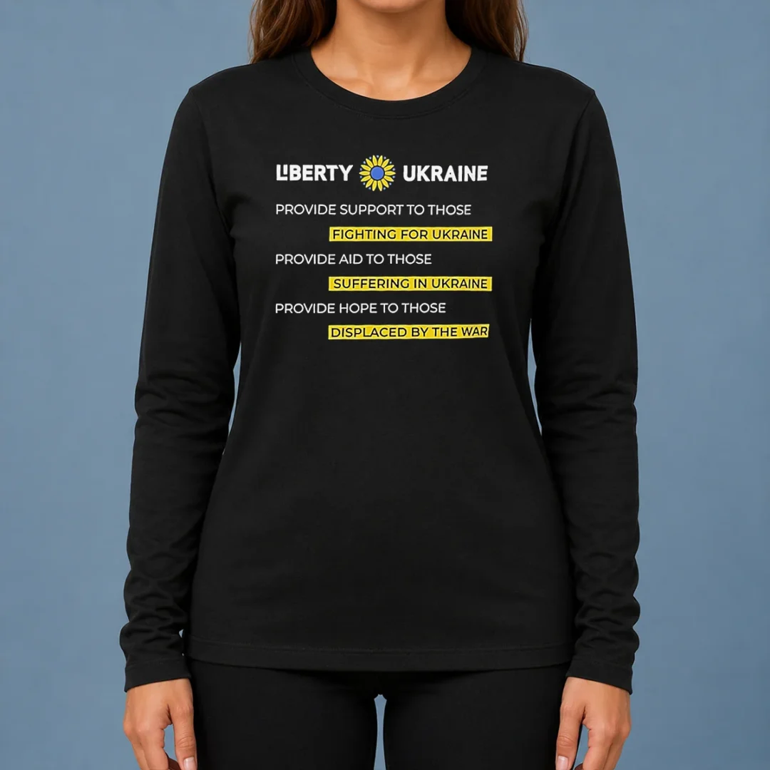 pretty-liberty-ukraine-support-aid-and-hope-for-those-affected-by-the-war-long-sleeve-shirt Pretty Liberty Ukraine Support Aid And Hope For Those Affected By The War long sleeve shirt in blue with front graphic print
