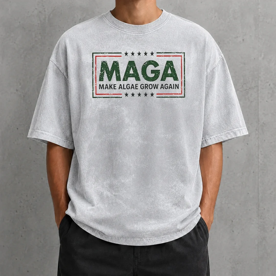 pretty-maga-make-algae-grow-again-political-parody-meme-team-algae-2026-washed-t-shirt Pretty MAGA Make Algae Grow Again Political Parody Meme Team Algae 2026 Washed T Shirt in light faded color with printed slogan