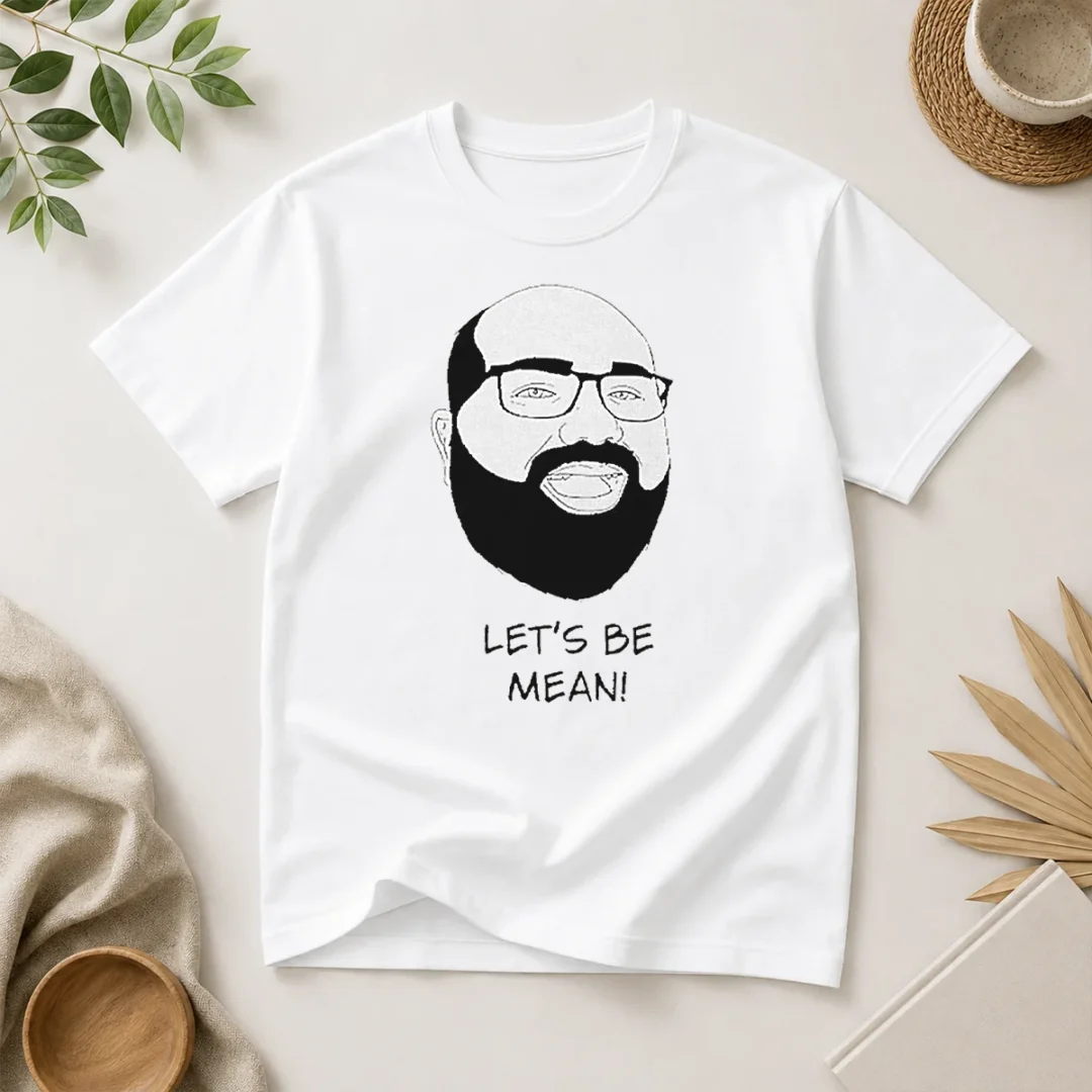 pretty-michael-stevens-lets-be-mean-vsauce-youtube-t-shirt-1 Pretty Michael Stevens Lets Be Mean Vsauce Youtube t shirt in black cotton, front view with round neck