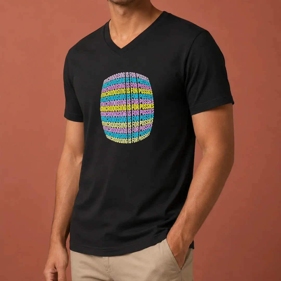 pretty-microdosing-is-for-pussies-v-neck-shirt Pretty Microdosing Is For Pussies V-Neck Shirt