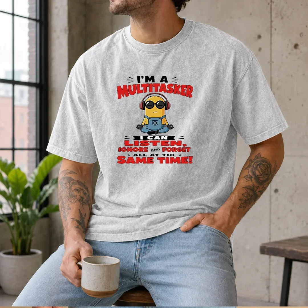 pretty-minion-im-a-multitasker-i-can-listen-ignore-and-forget-all-at-the-same-time-washed-t-shirt Pretty Minion Im A Multitasker I Can Listen Ignore And Forget All At The Same Time Washed T-Shirt