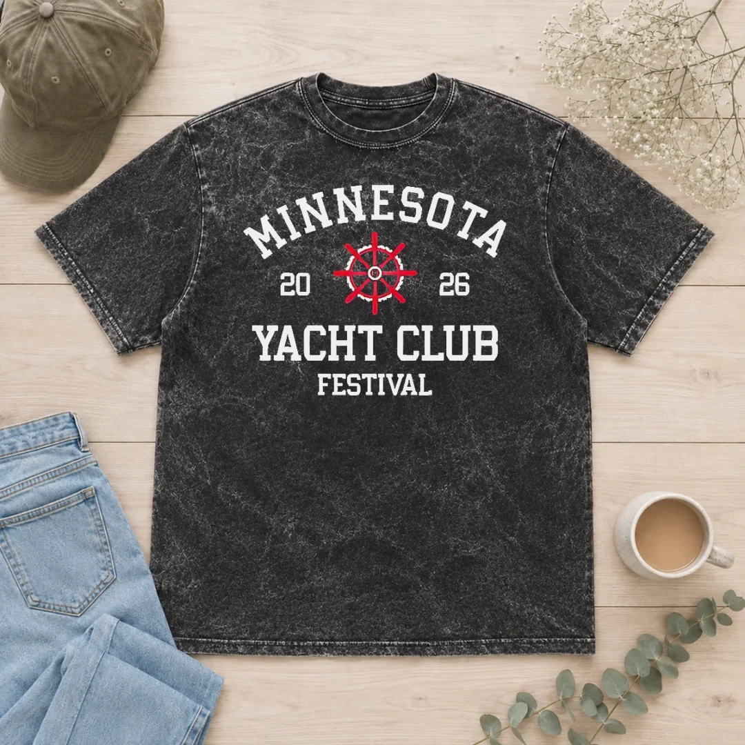 pretty-minnesota-yacht-club-festival-2026-badge-washed-t-shirt Pretty Minnesota Yacht Club Festival 2026 Badge Washed T-Shirt