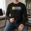 Pretty National Introvert Parody Logo Social Anxiety long sleeve shirt featuring bold graphic design on front