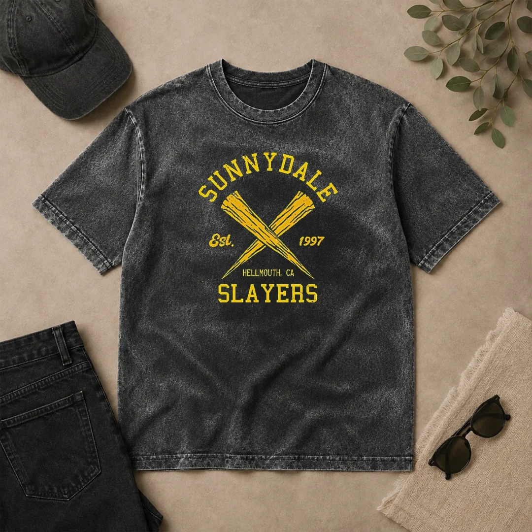 Pretty Nice Vampire Slayers Washed T Shirt Pretty Nice Vampire Slayers Washed T-Shirt