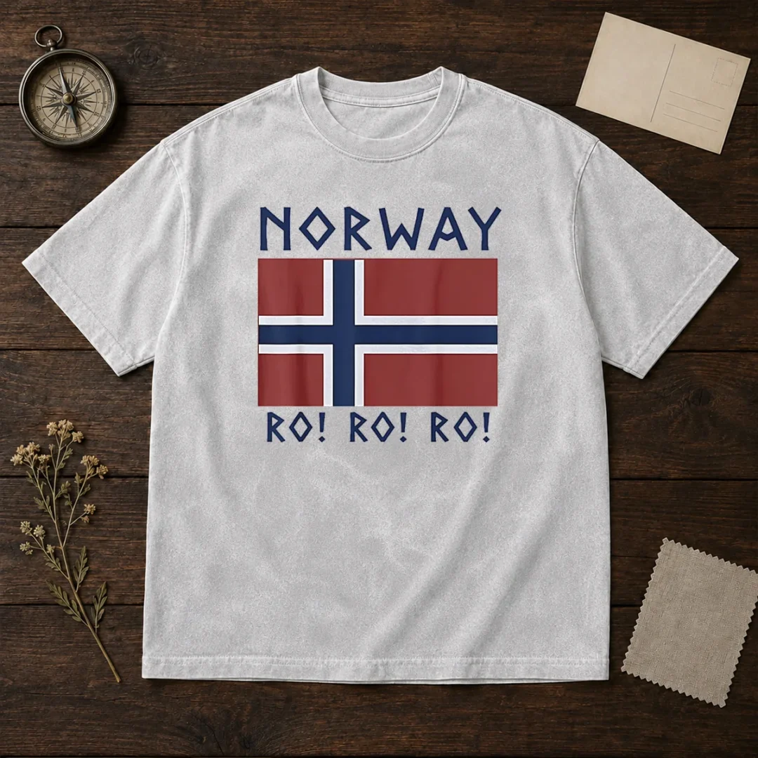 pretty-norway-round-of-16-fifa-world-cup-2026-ro-ro-ro-flag-washed-t-shirt Pretty Norway Round Of 16 FIFA World Cup 2026 Ro Ro Ro Flag printed on a soft washed t shirt