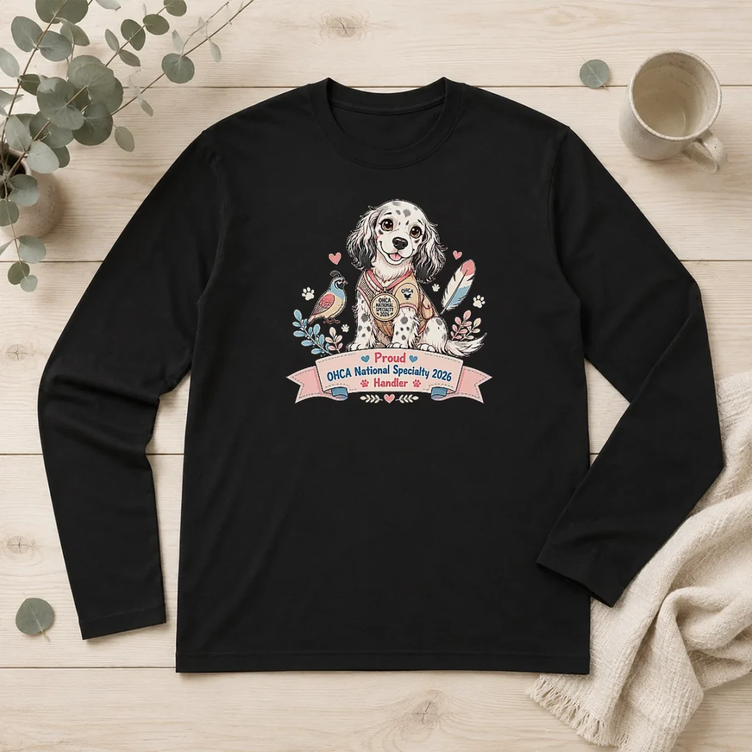 pretty-ohca-national-specialty-2026-kawaii-hunting-dog-pride-long-sleeve-shirt Pretty OHCA National Specialty 2026 Kawaii Hunting Dog Pride Long Sleeve Shirt