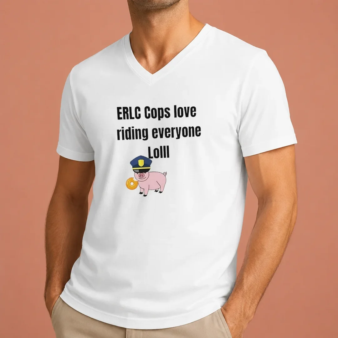 pretty-pig-erlc-cops-love-riding-everyone-lolll-v-neck-shirt Pretty Pig Erlc Cops Love Riding Everyone Lolll V-Neck Shirt