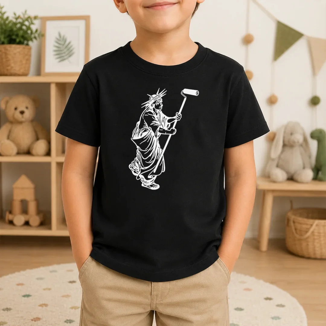 Pretty Premium Statue Of Liberty Painting With A Paint Roller Icon Meme Kids T Shirt Pretty Premium Statue Of Liberty Painting With A Paint Roller Icon Meme Kids T-Shirt