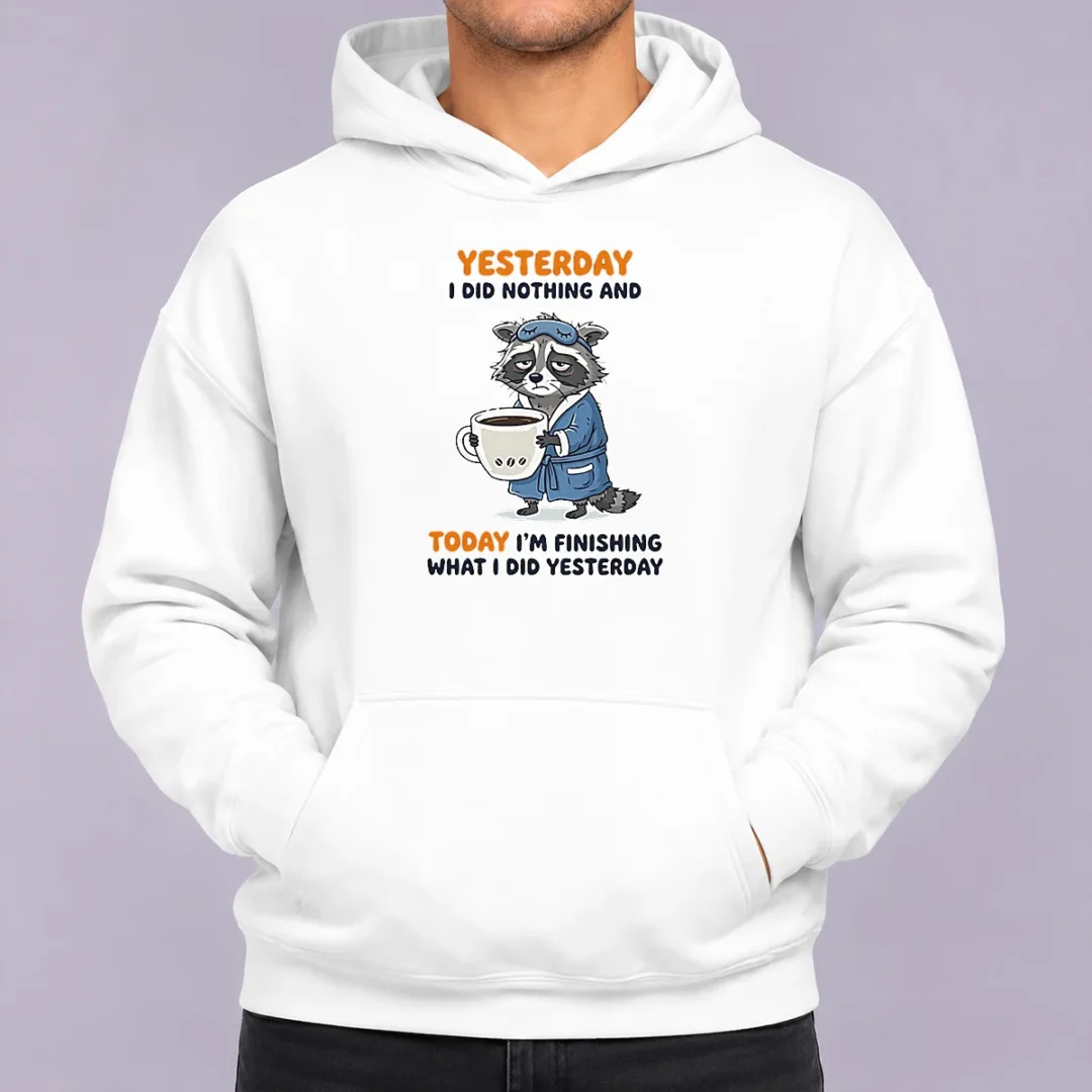 pretty-raccoon-yesterday-i-did-nothing-and-today-im-finishing-what-i-did-yesterday-hoodie Pretty Raccoon Yesterday I Did Nothing And Today Im Finishing What I Did Yesterday Hoodie