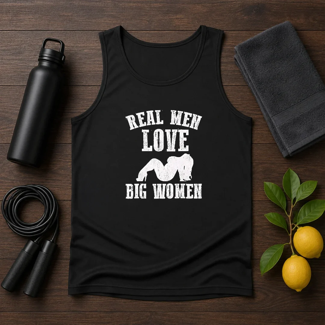 pretty-real-men-love-big-women-distressed-slogan-tank-top-2 Pretty Real Men Love Big Women Distressed Slogan Tank Top