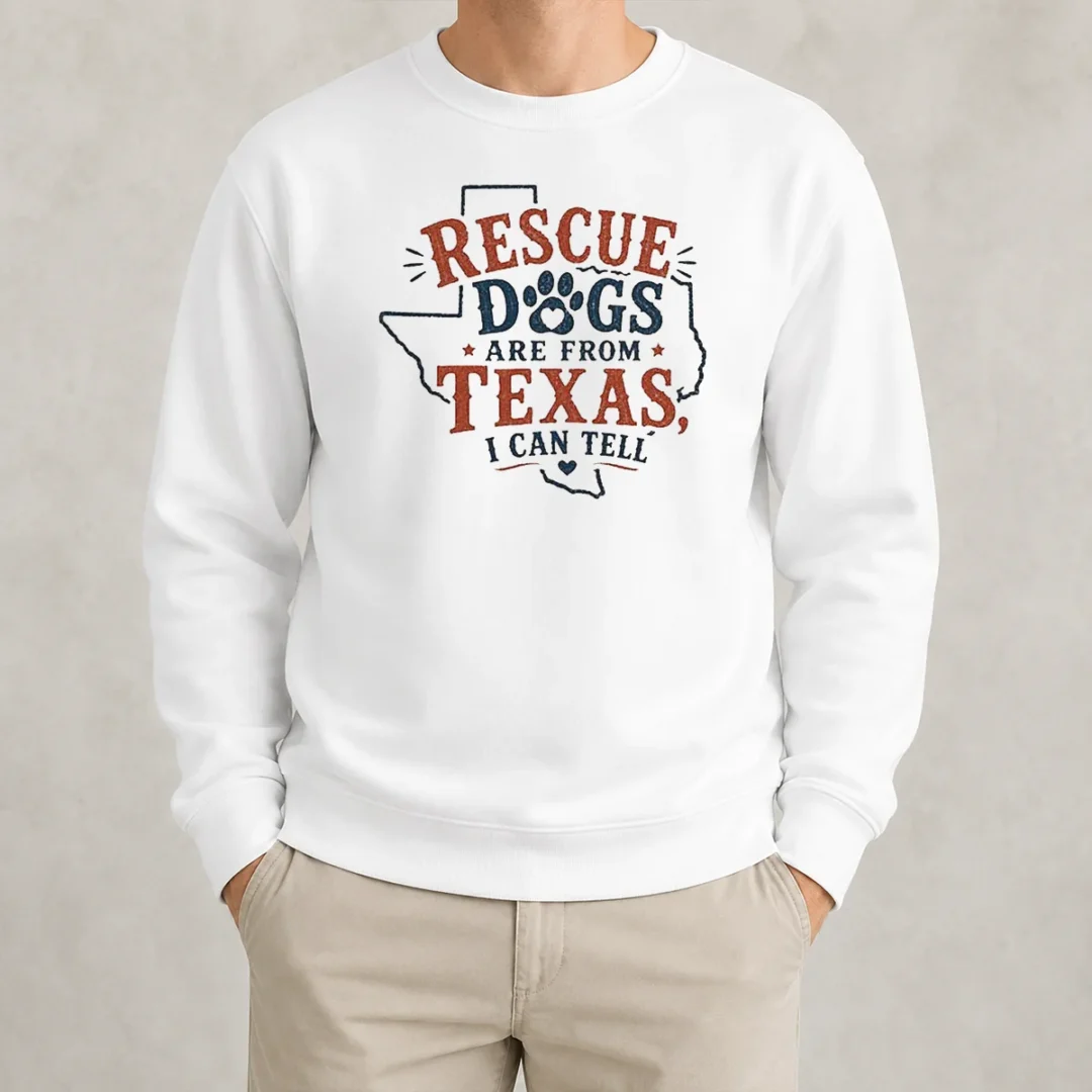 pretty-rescue-dogs-are-from-texas-i-can-tell-sweater Pretty Rescue Dogs Are From Texas I Can Tell Sweater