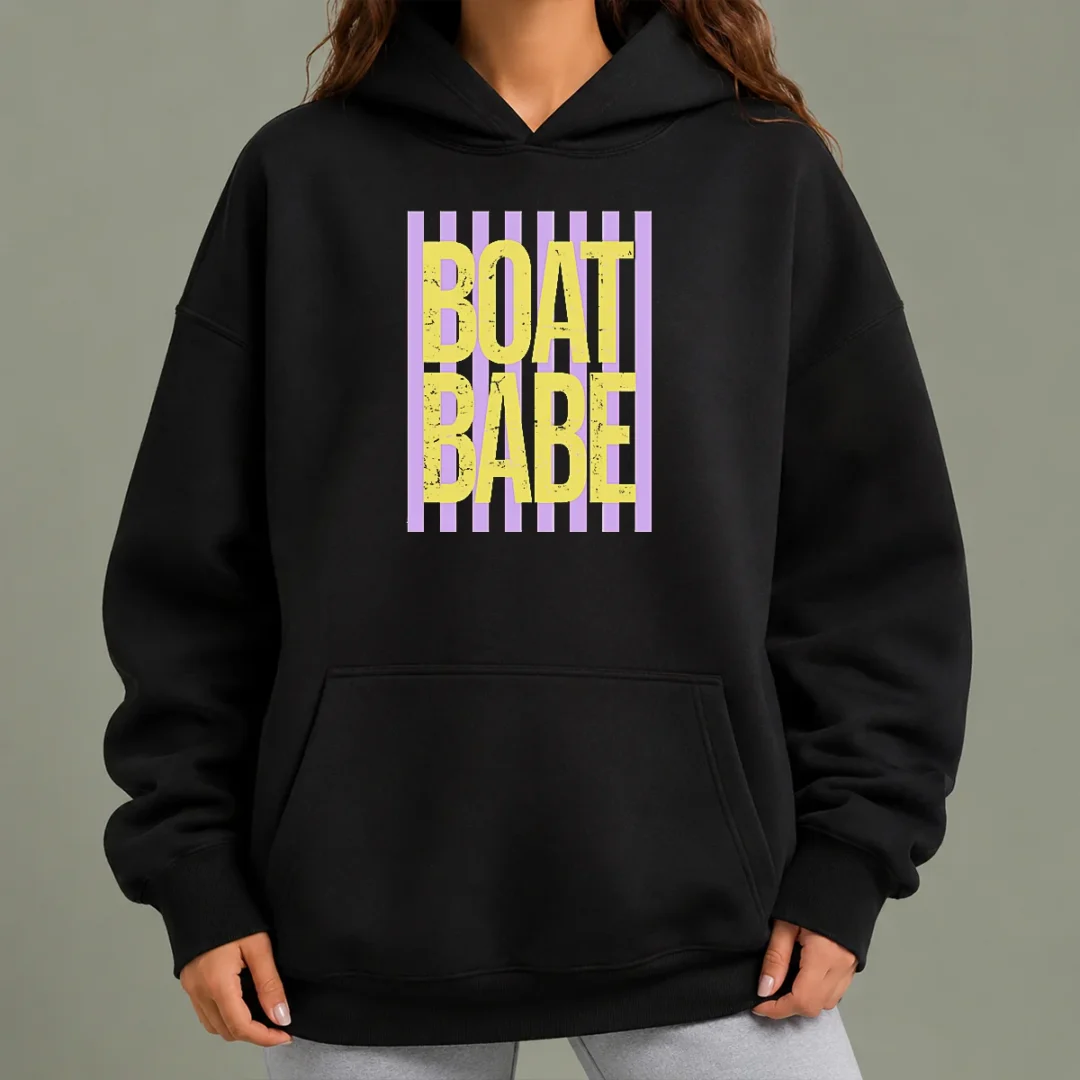 pretty-retro-stripes-sunshine-boat-babe-hoodie Pretty Retro Stripes Sunshine Boat Babe Hoodie