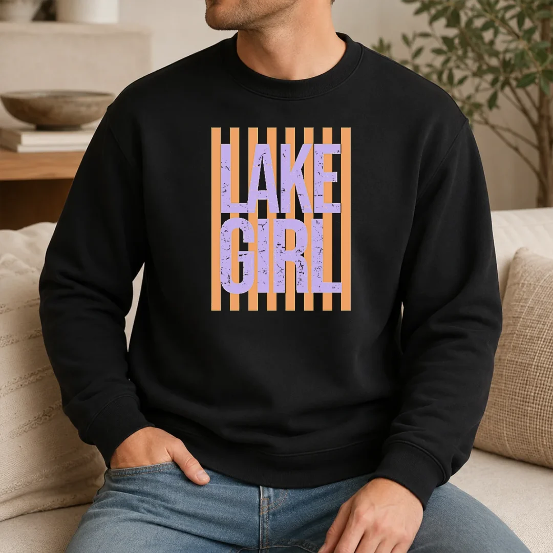 Pretty Retro Stripes Sunshine Lake Girl Sweater Pretty Retro Stripes Sunshine Lake Girl Sweater