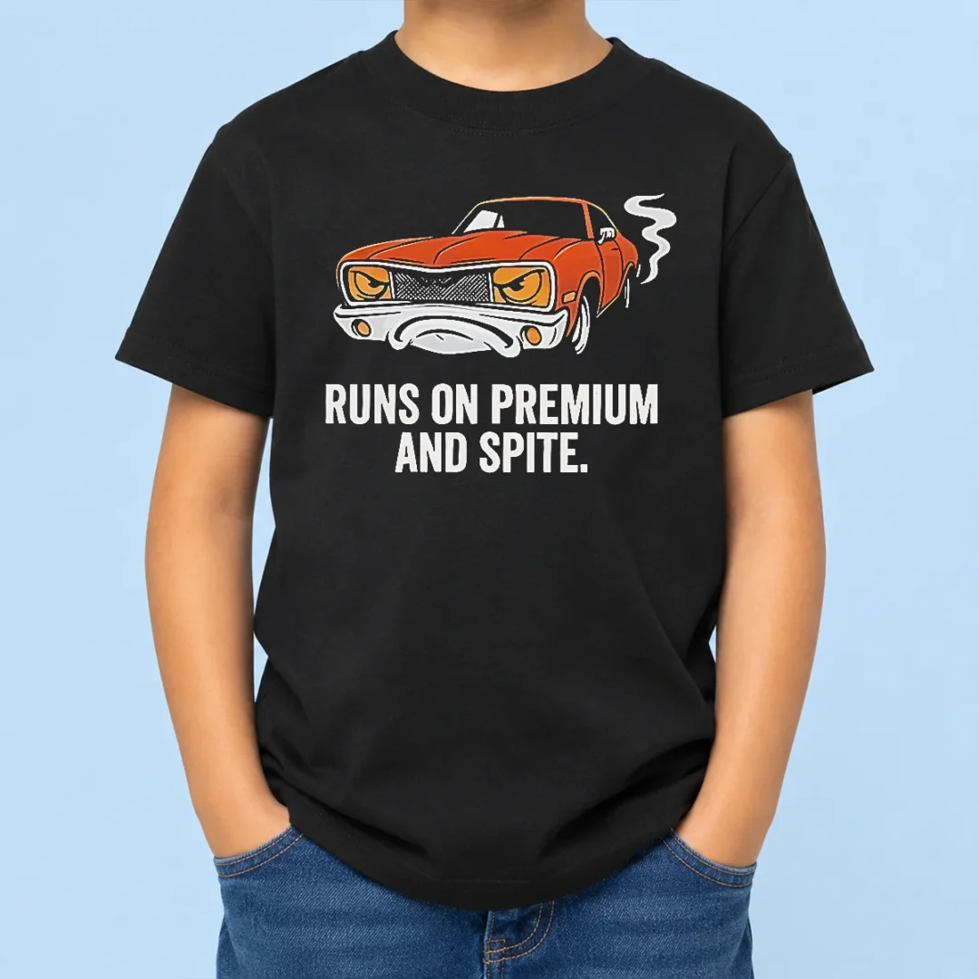 pretty-runs-on-premium-and-spite-muscle-car-kids-t-shirt Pretty Runs On Premium And Spite Muscle Car Kids T-Shirt
