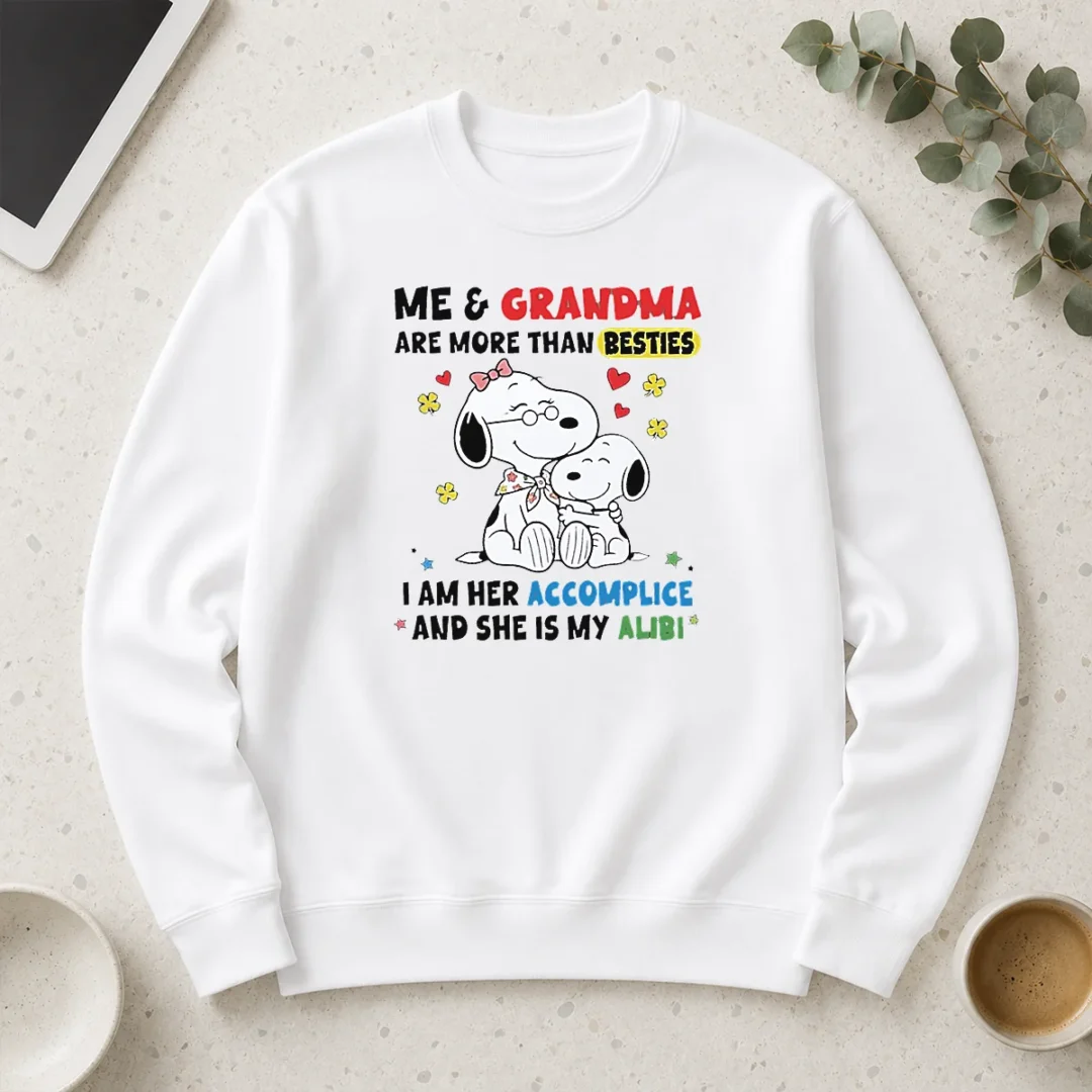 pretty-snoopy-grandma-me-and-are-more-than-besties-i-am-her-accomplice-she-is-my-alibi-long-sleeve-shirt Pretty Snoopy Grandma Me And Are More Than Besties I Am Her Accomplice She Is My Alibi Long Sleeve Shirt