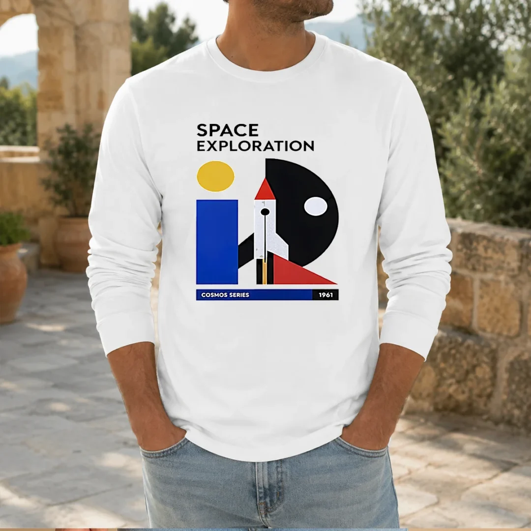 pretty-space-exploration-cosmos-series-1961-retro-poster-long-sleeve-shirt Pretty Space Exploration Cosmos Series 1961 Retro Poster Long Sleeve Shirt
