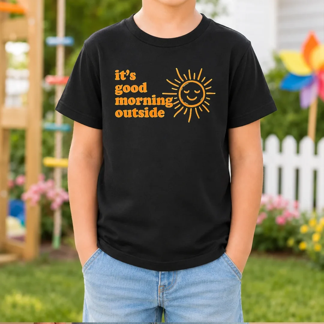 pretty-sun-it-s-good-morning-outside-kids-t-shirt Pretty Sun It'S Good Morning Outside Kids T-Shirt