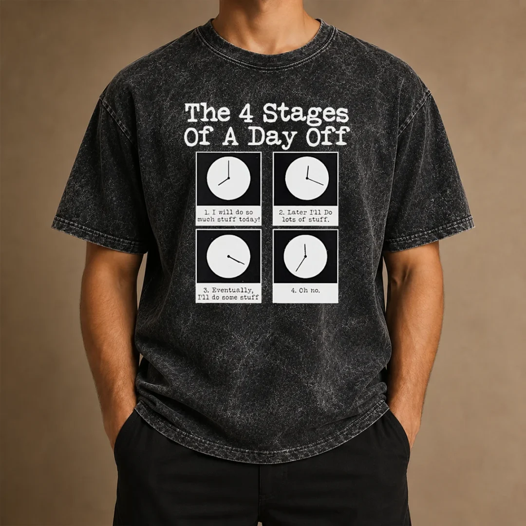 pretty-the-4-stages-of-a-day-off-washed-t-shirt Pretty The 4 Stages Of A Day Off Washed T-Shirt