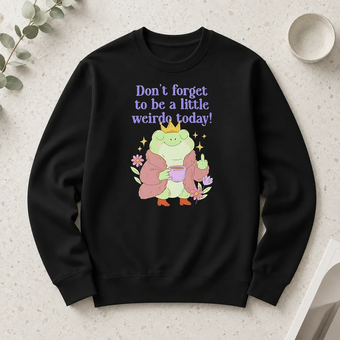 pretty-top-dont-forget-to-be-a-little-weirdo-today-frog-long-sleeve-shirt Pretty Top Dont Forget To Be A Little Weirdo Today Frog Long Sleeve Shirt
